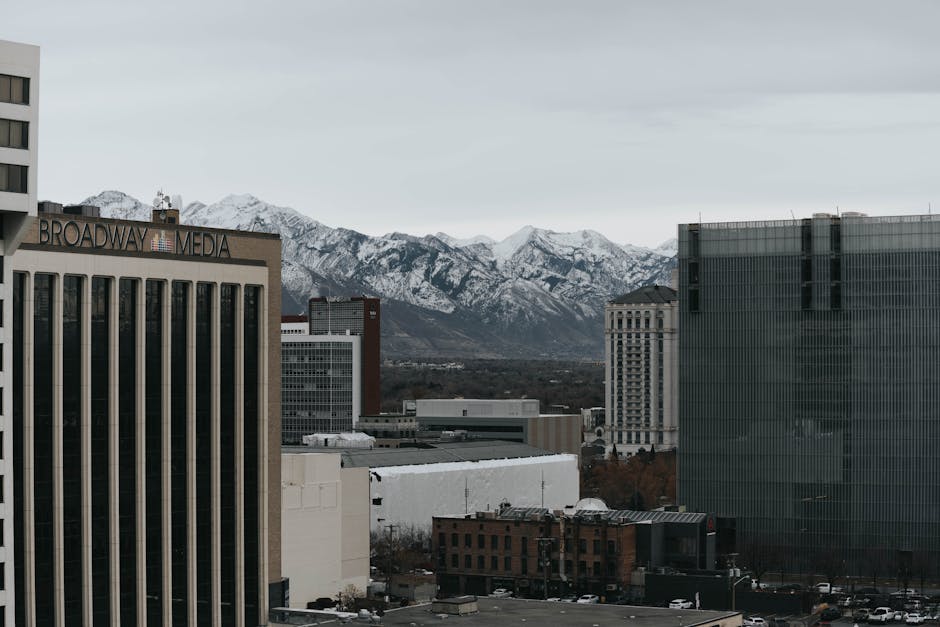 Routing number 124001545 Chase Utah Salt Lake City skyline mountains